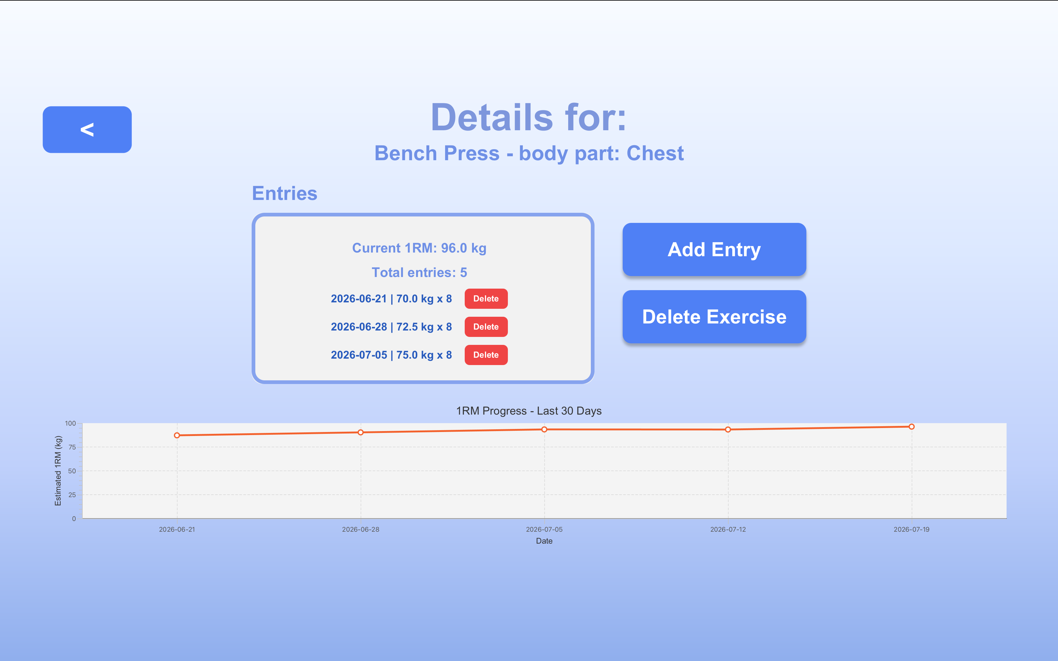 GymTracker Screenshot 1